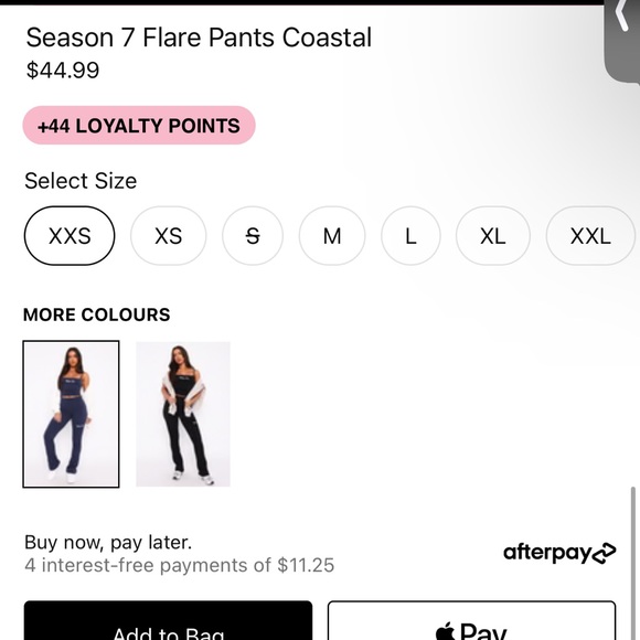 White Fox Navy Yoga Pants - Picture 3 of 3